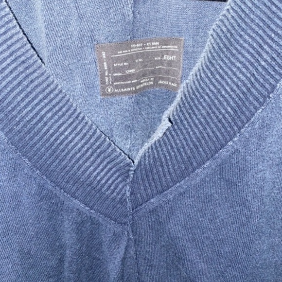 All Saints slate blue tunic UK size 8 fits a sm-md - Picture 4 of 4